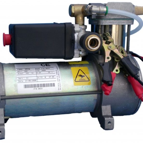 Compressore Monocilindrico 12V DC IP 54 lavoro S1 con pressostato