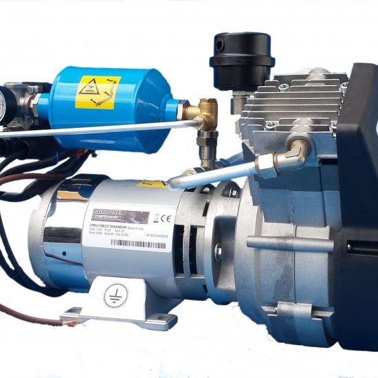 Compressore Bicilindrico 12 DC IP20 600W lavoro Servizio S1